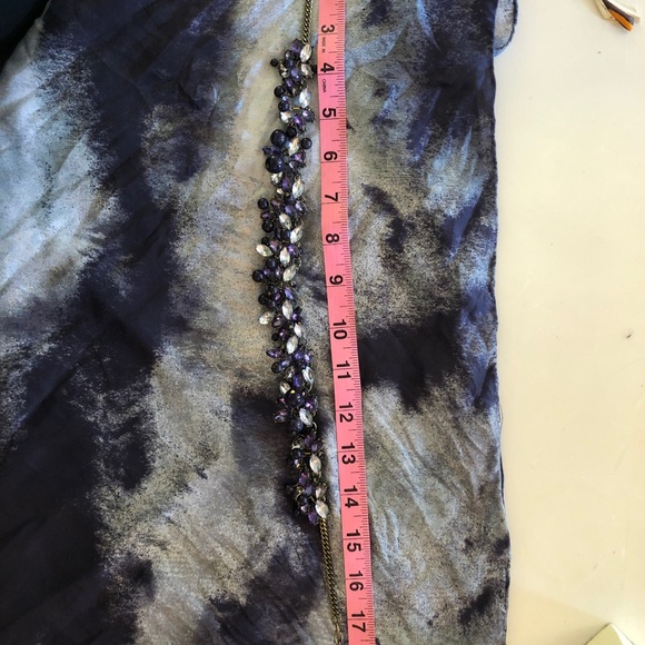 Sparkling blue statement collar necklace - Picture 3 of 3